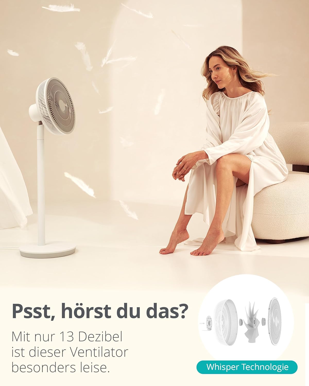 Whisper Essence Standventilator, Weiss