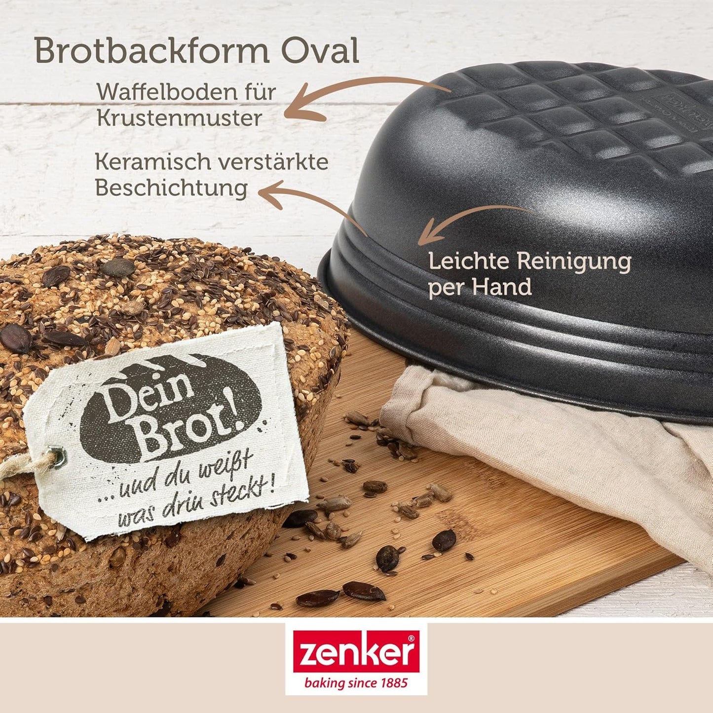 Brotbackform Black Metallic mit Antihaftbeschichtung