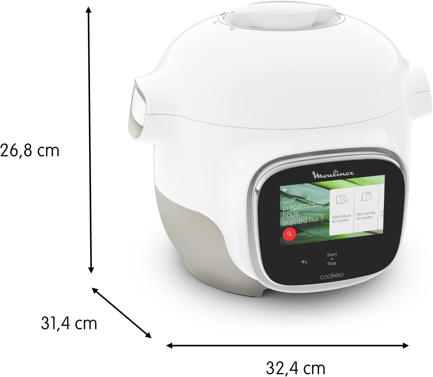 Cookeo Touch Mini Multicooker, 100 Rezepte + unbegrenzt in WLAN 3 Liter