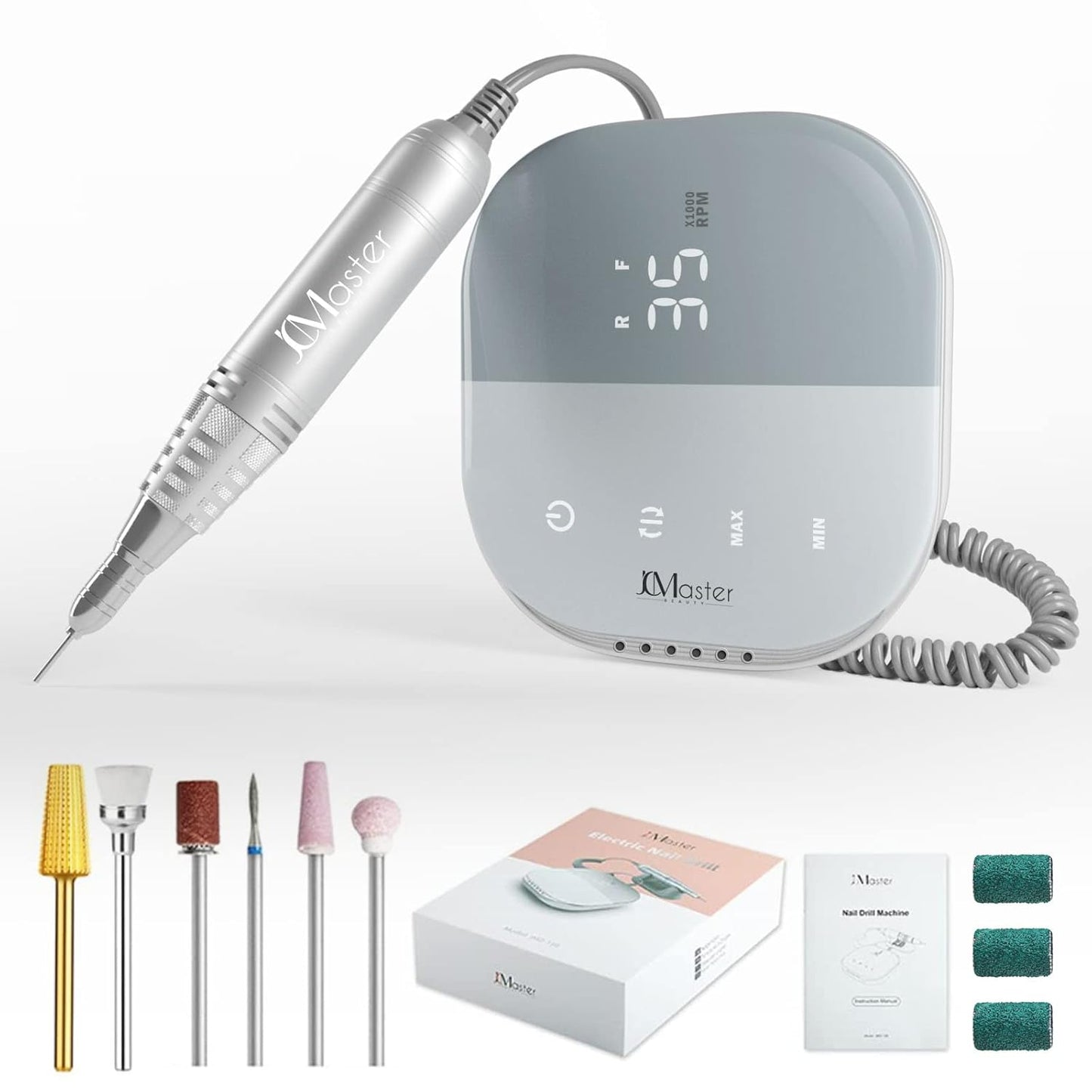 TouchPro+ Nagelfräser Set für Gelnägel & Acrylnägel, 6 Stück (1er Pack)