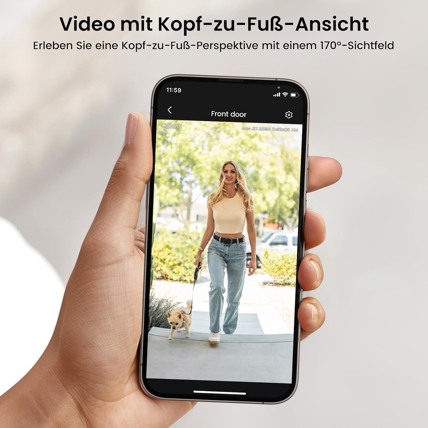 2K HD Video-Türklingel mit Kamera und Gong