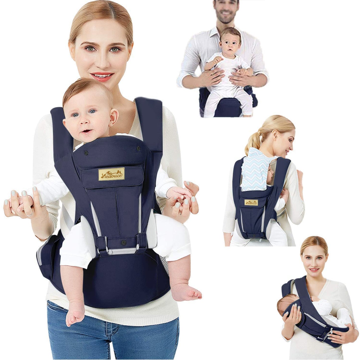 Ergonomische Babytrage mit Hüftsitz (3-48 Monate)