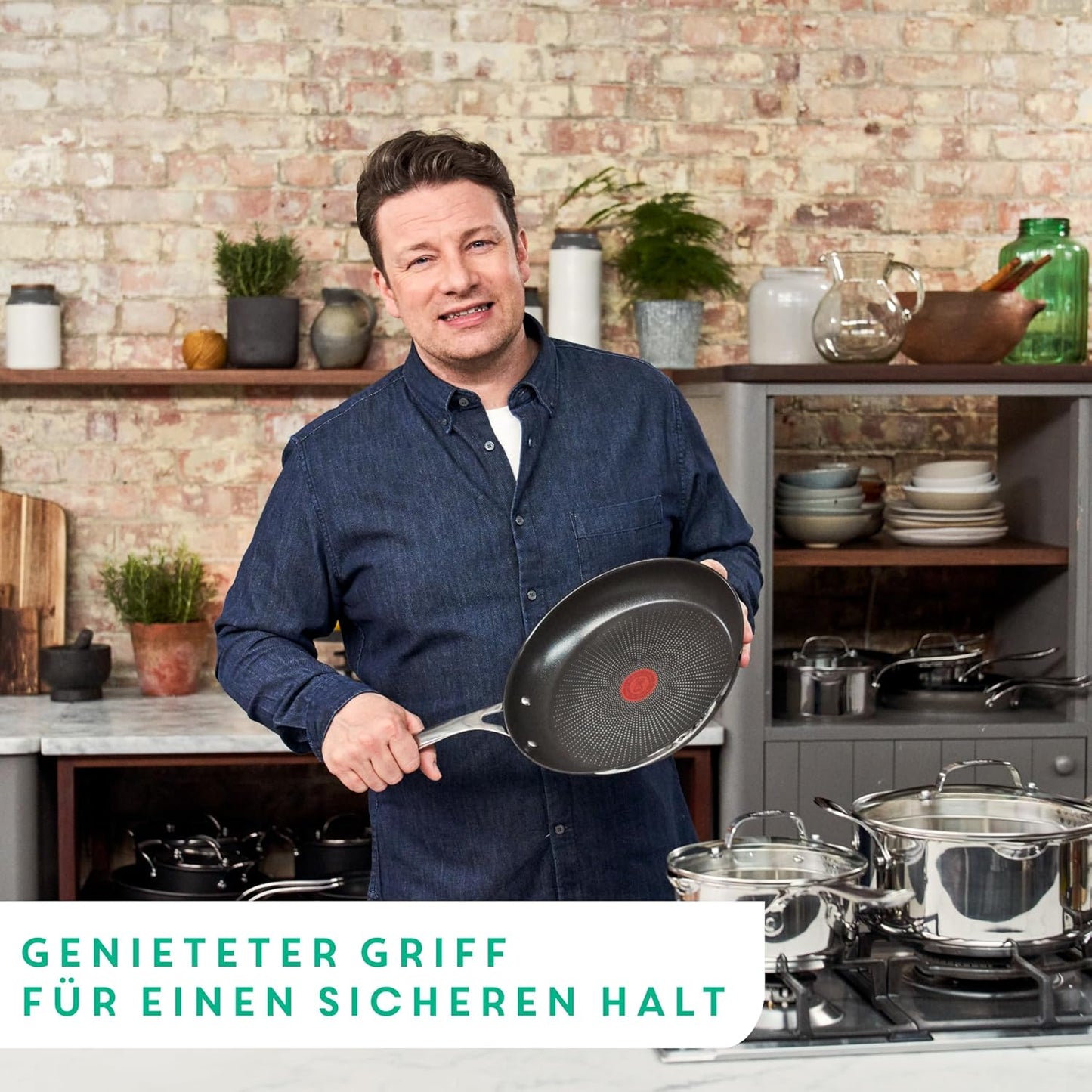 Jamie Oliver Cook's Direct On Pfannenset (3-teilig), Set 3-teilig - 20,24,28 cm