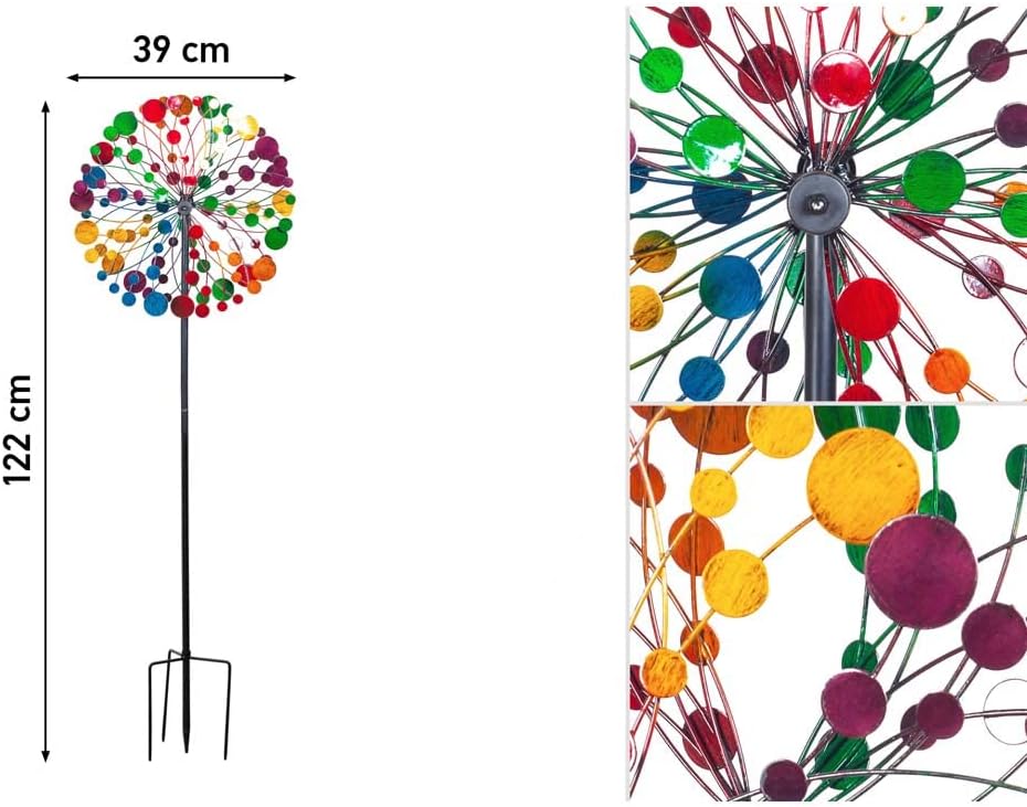 Kaleidoscope Duett Windspiel mit 3D-Rotoren, Multi-colored Kaleidoscope Duett