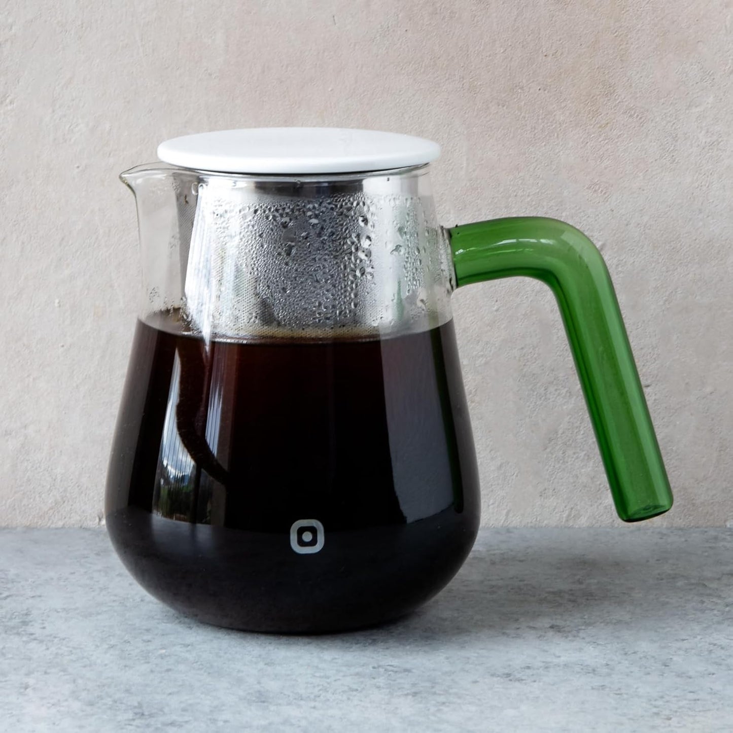 X-Tract Glas Kaffeekanne mit Edelstahlfilter 1,0l, Grün 1,0 Liter