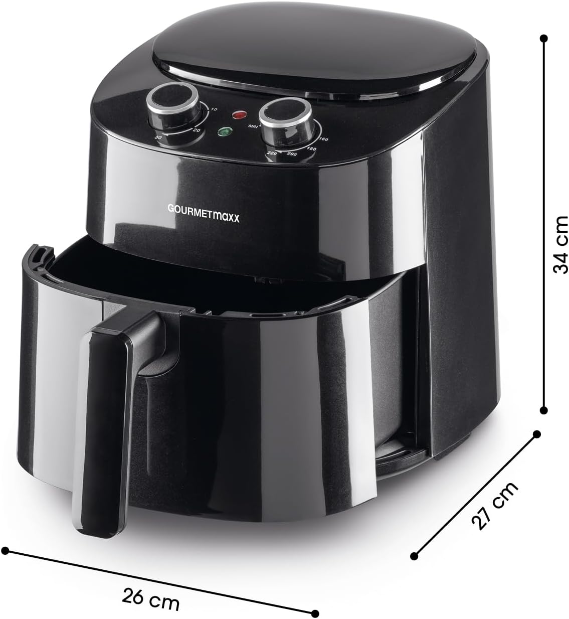Heissluftfritteuse mit 8 Programmen, 4,5 Liter