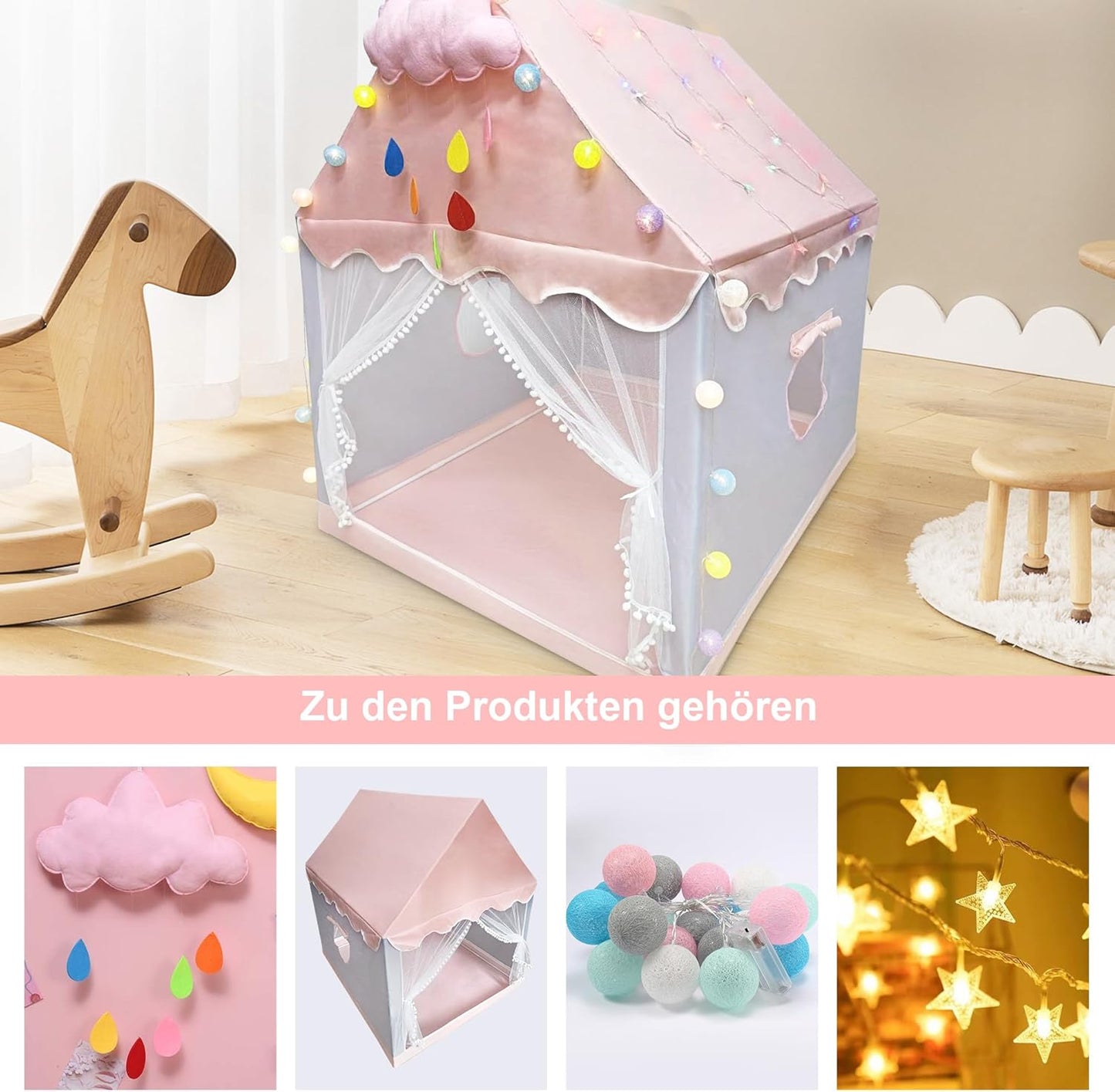 Kinderzelt mit Lichterkette