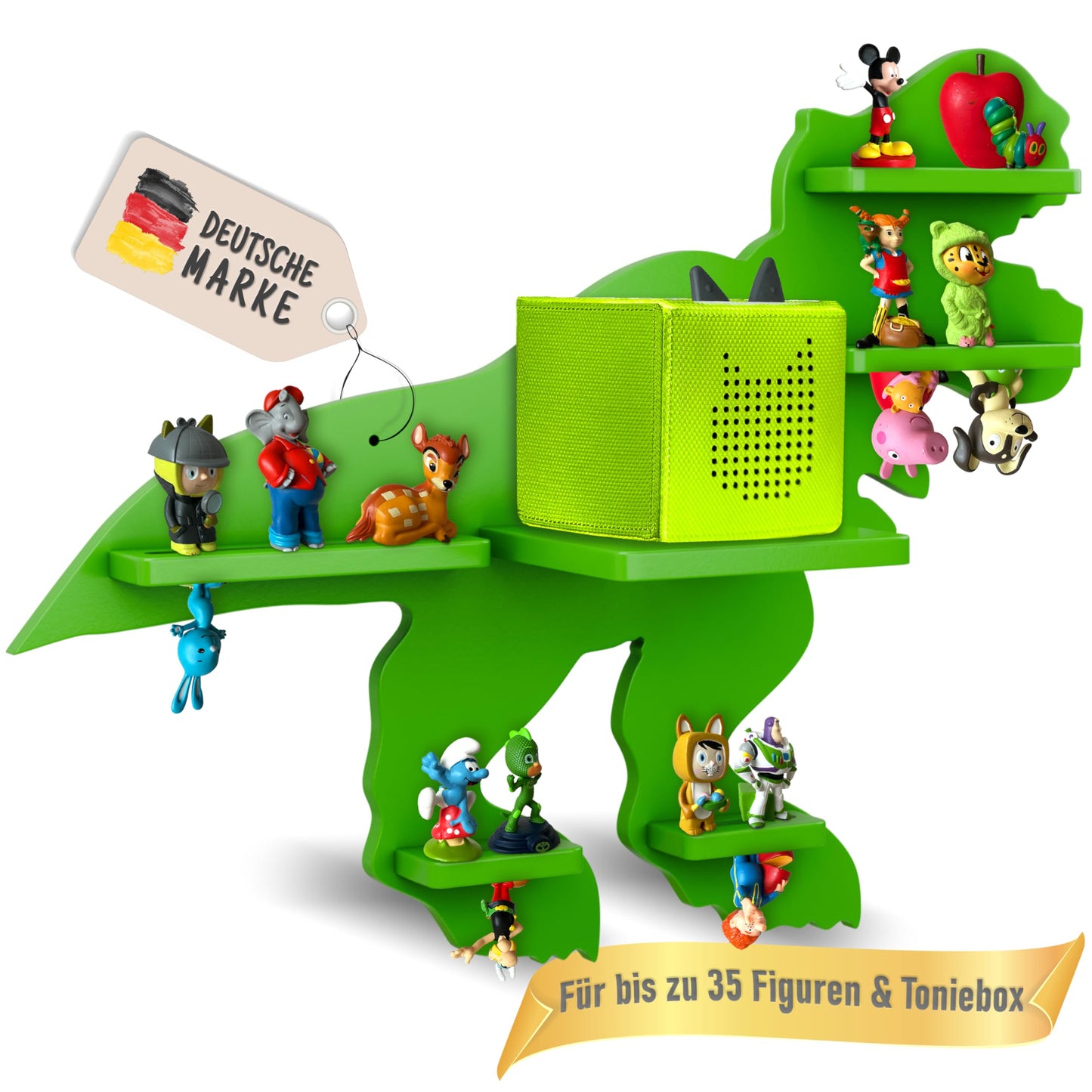 Tonie Regal für 35 Figuren und Toniebox, Dino T-rex