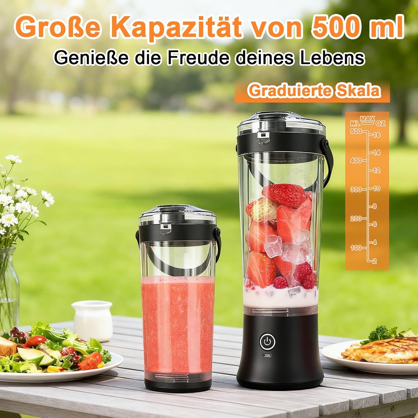 Tragbarer Mixer, Schwarz