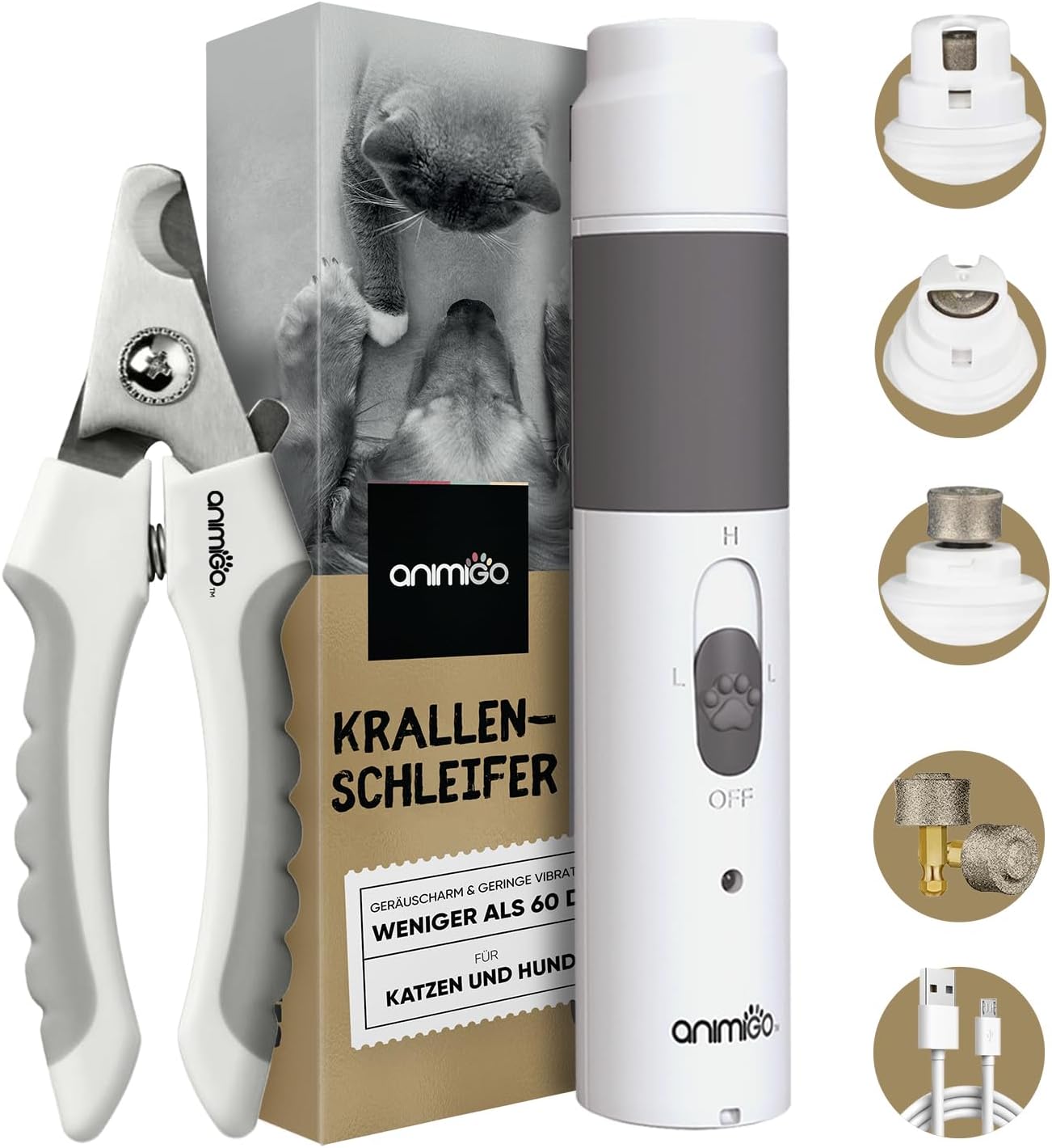 Krallenschleifer und Krallenscheren-Set