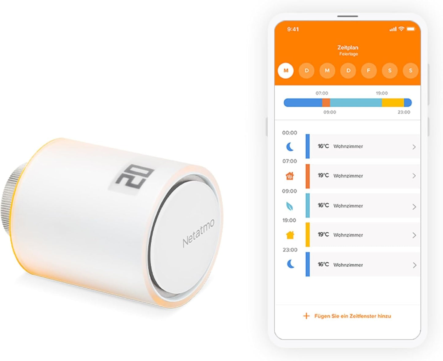 Smartes Heizkörperthermostat NAV-AMZ, Heizkörperthermostat + 2 zusätzliche Batterien