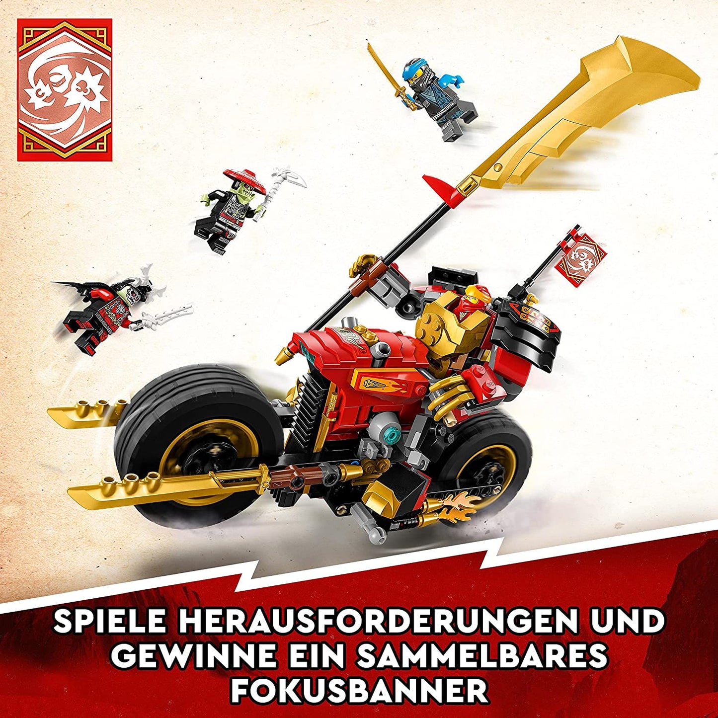 71783 Ninjago Kais Mech-Bike EVO, Konstruktionsspielzeug, Single
