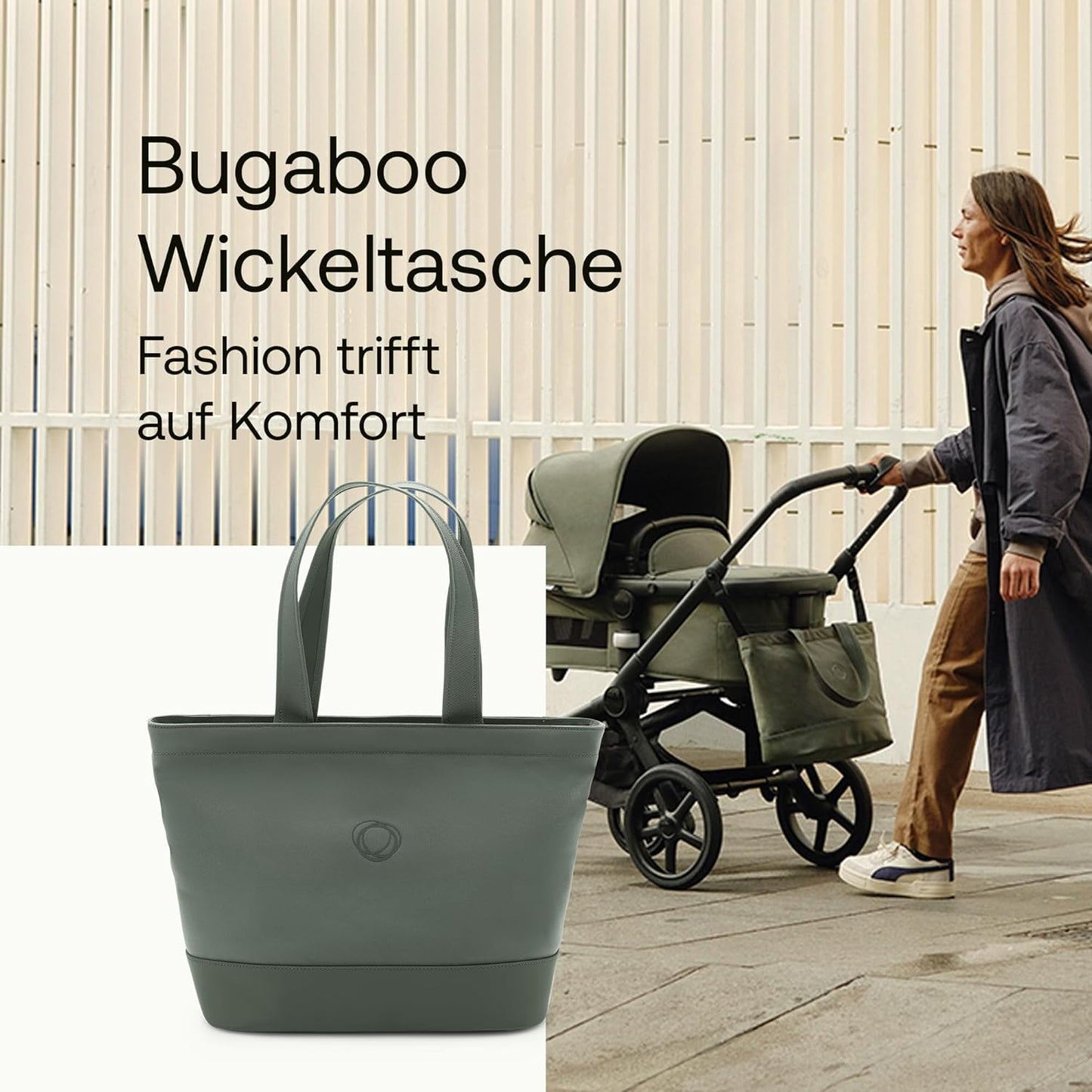 Wickeltasche mit Flaschenhalter, Forest Green