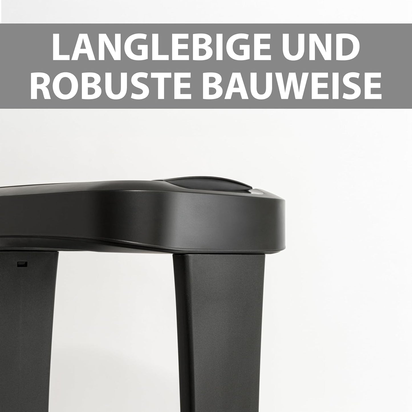 Müllsackständer mit Klappschwingdeckel, 120l, Schwarz 1