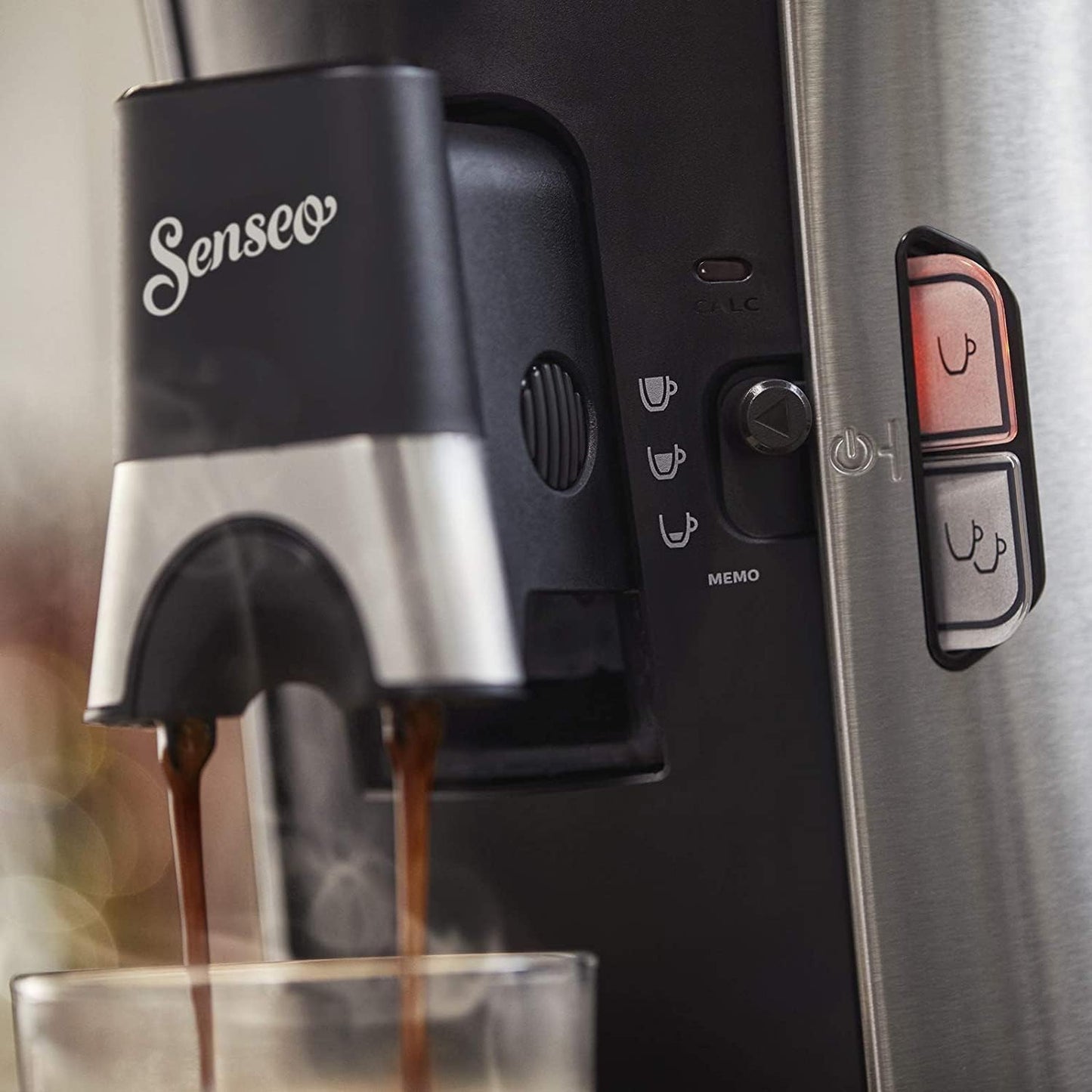 Senseo Select Kaffeepadmaschine, Gebürsteter Stahl