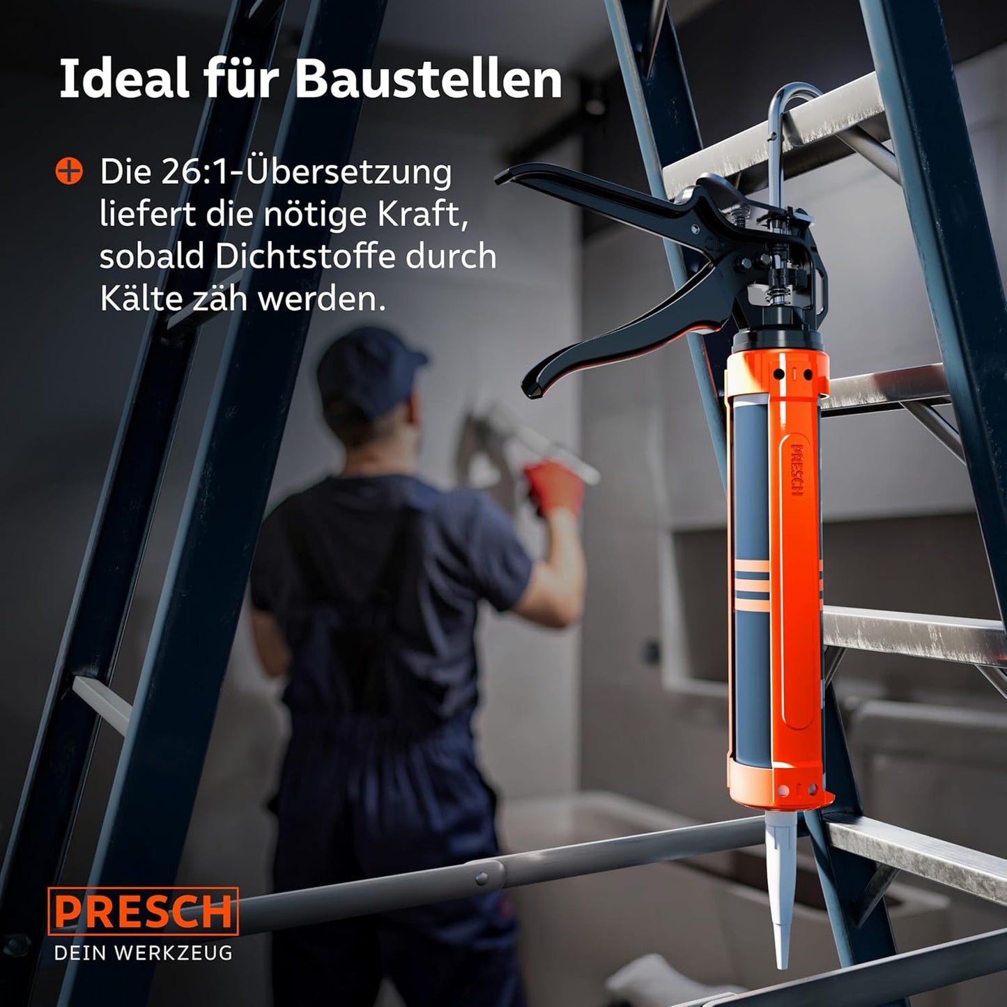 Kartuschenpresse für Silikon & Montagekleber, 26:1