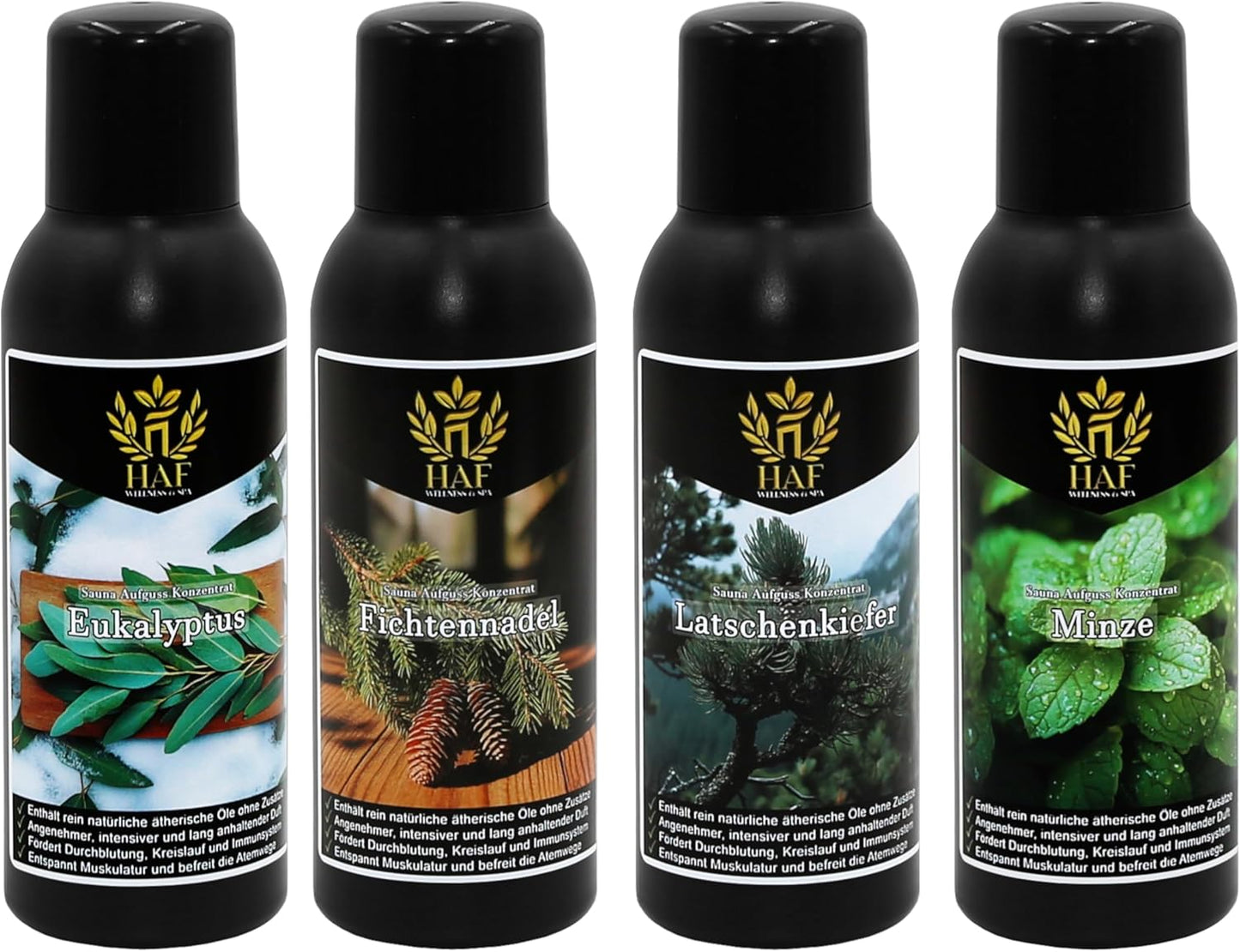 Saunaaufguss Konzentrat-Set Waldfrische (4 x 100 ml), 4 x 100 ml Waldfrische