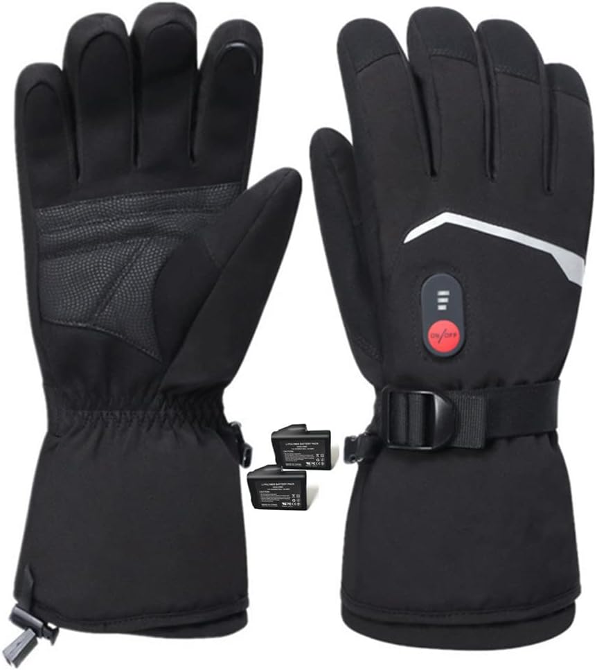 Beheizte Winterhandschuhe, XL Schwarz & Weiss