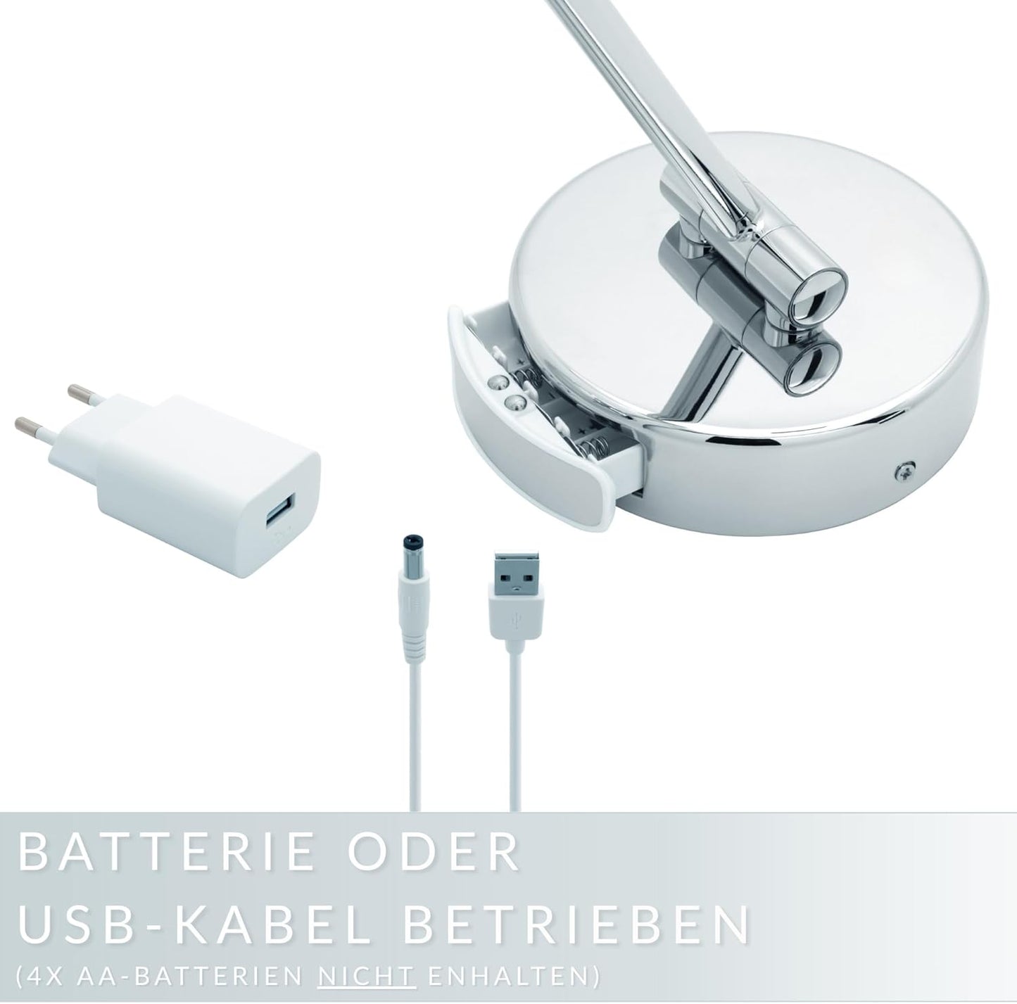 LED Kosmetikspiegel Modena, 5x/10x Usb