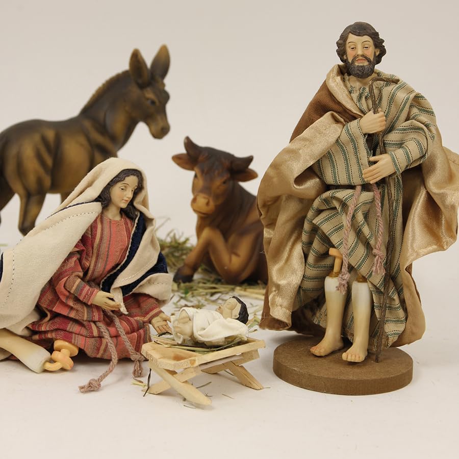 Krippenfiguren-Set (10-teilig, handbemalt)