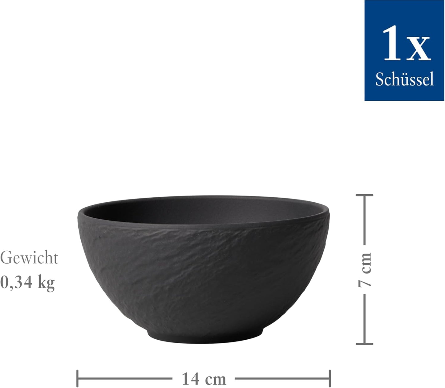 Manufacture Rock - Schale, Schwarz 14X14X7CM Landhaus & Rustikal Modern & Schlicht