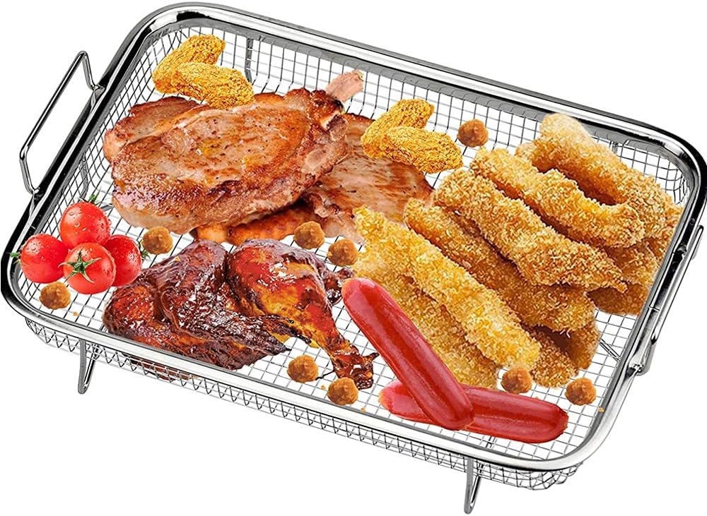 Grillkorb mit Griffen, Edelstahl Grillkorb mit Griff