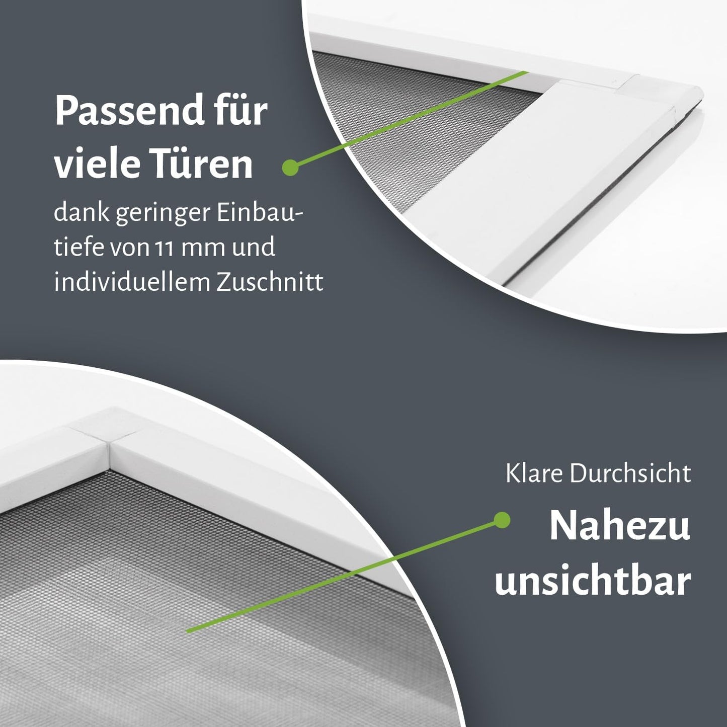 Fliegengittertür, zuschneidbar, 100 x 210 cm (Selbstbausatz) Braun