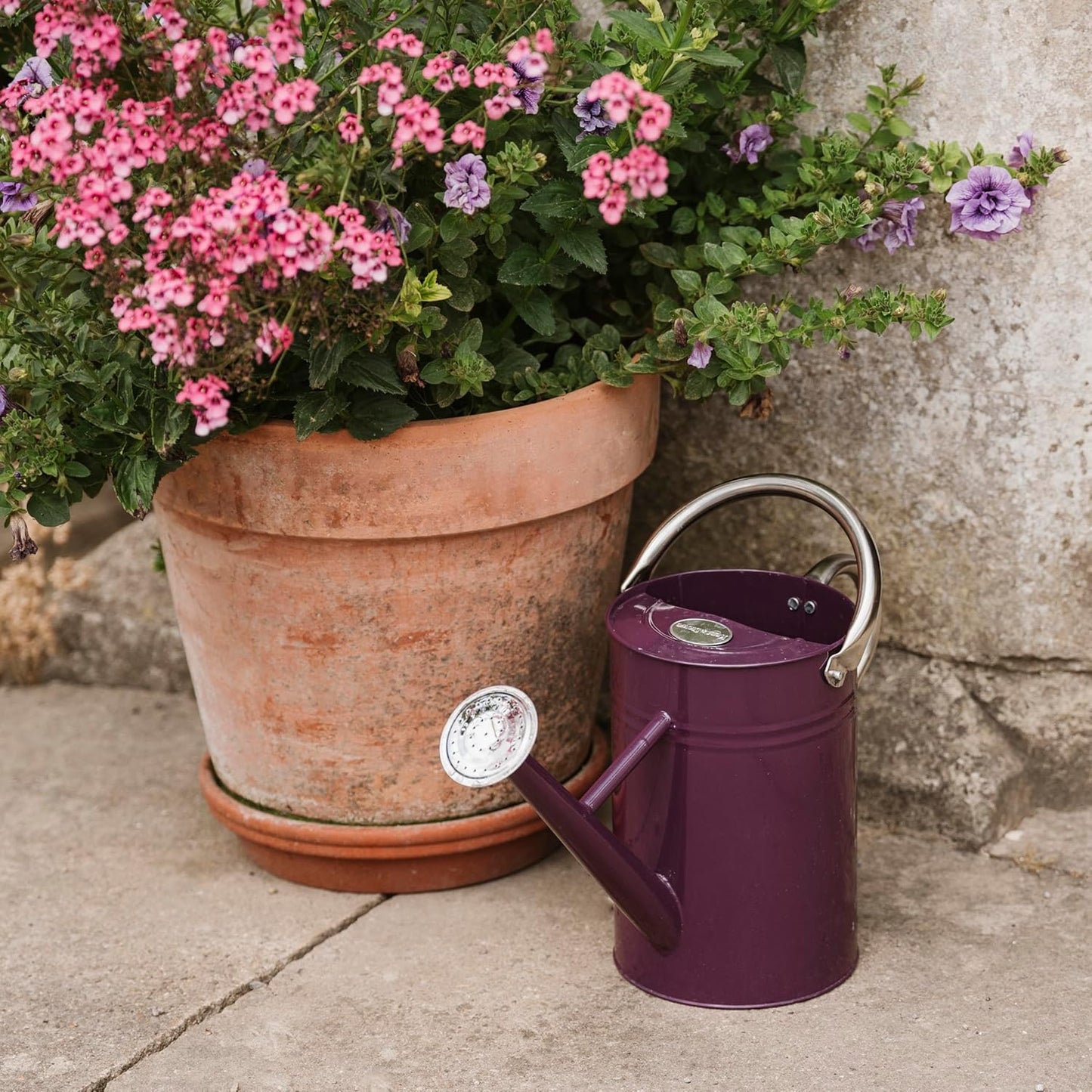 Vintage Giesskanne mit 2 Griffen, 4.5 Liter Violett