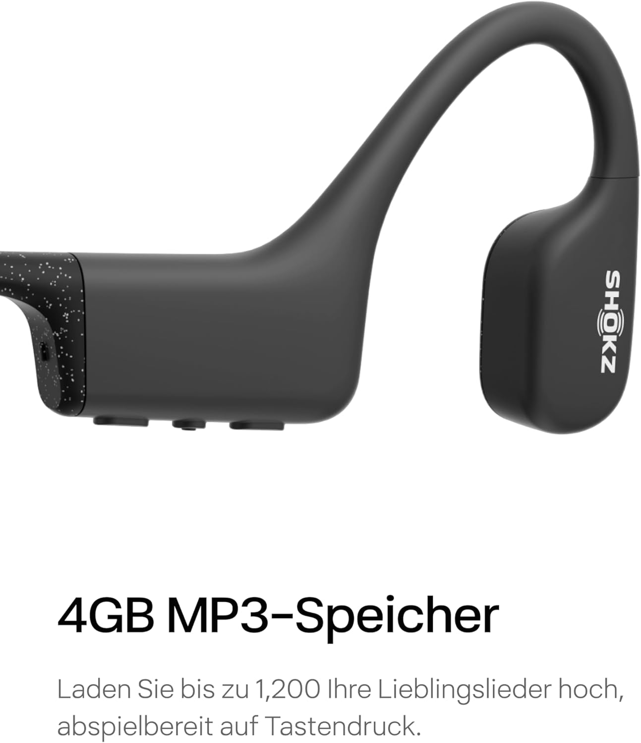 OpenSwim Knochenschallkopfhörer für Sport & Schwimmen, Black Diamond