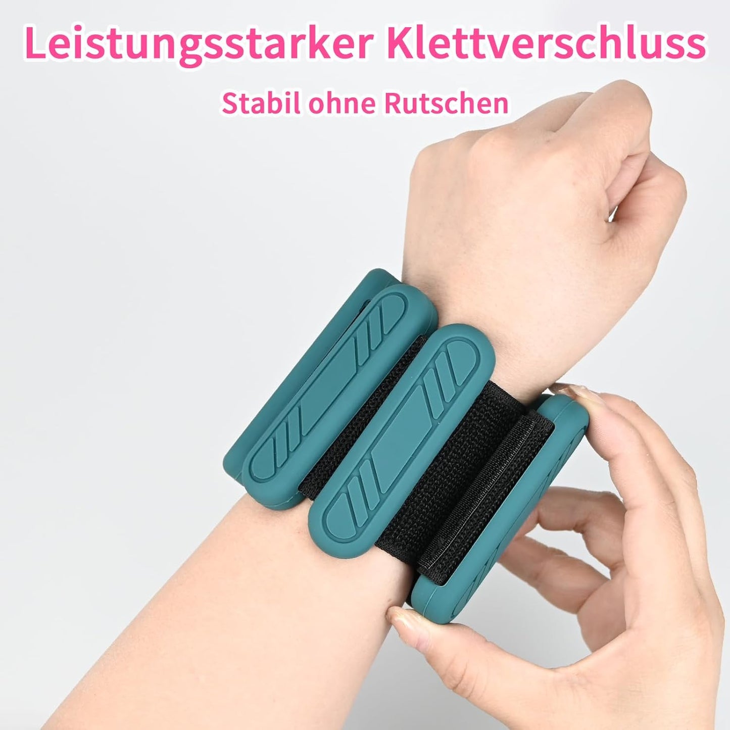 Verstellbare Gewichtsmanschetten, Dunkelgrün 2kg （2*1 kg)