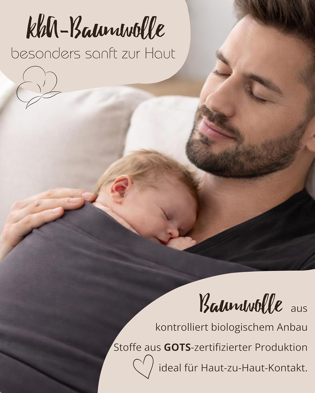 Bonding-Top für Neugeborene, L salbei
