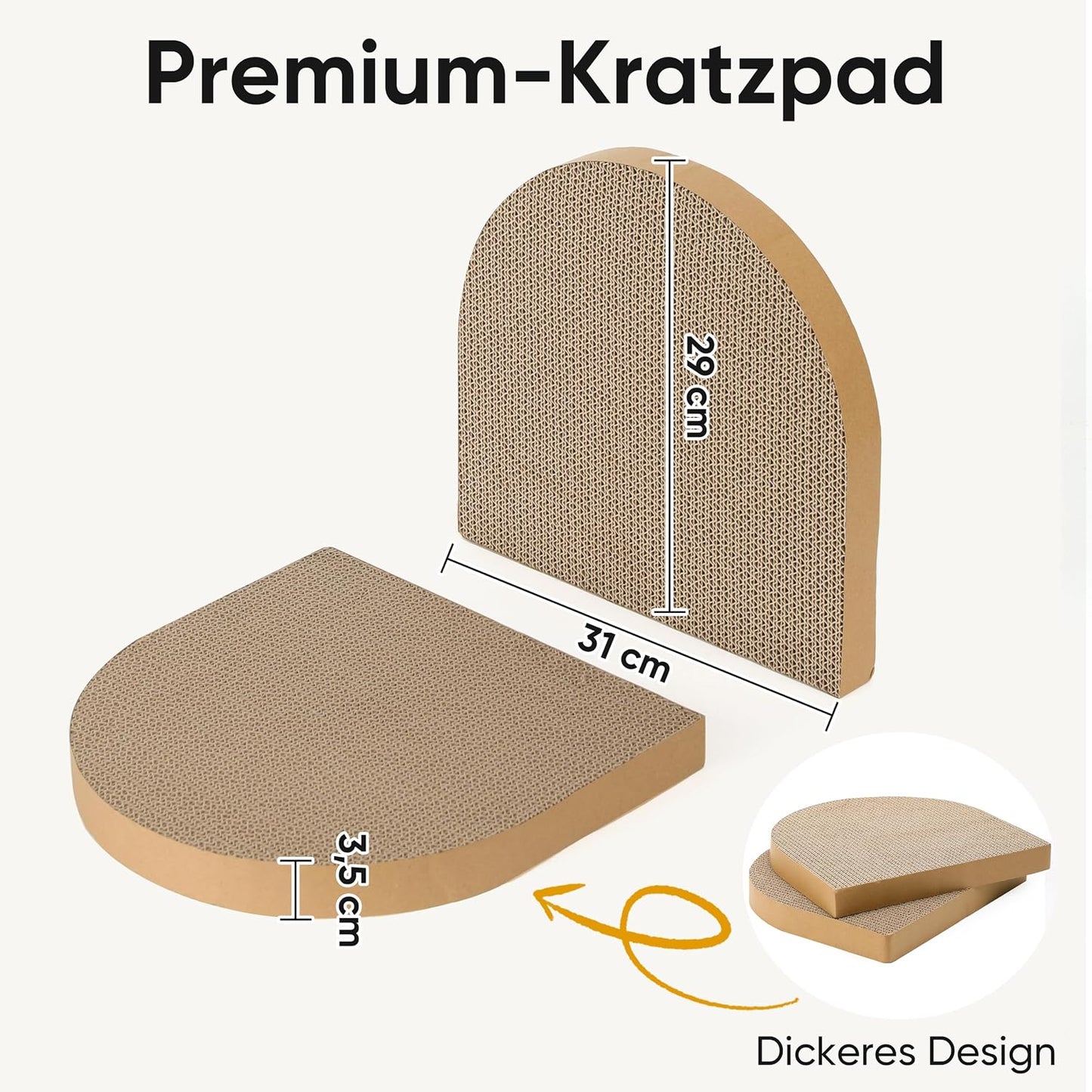 2er-Set Ersatz-Kratzbretter für Katzsofa ST06, 2er-Set