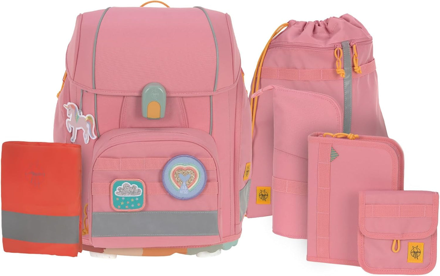 Schulranzen-Set (7-teilig) Boxy Unique, Rosa