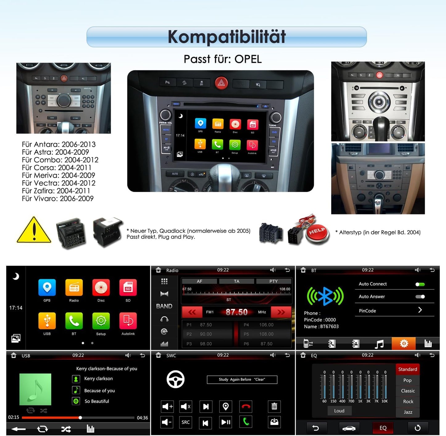 2 Din Autoradio DVD Player mit GPS Navigation, DE-OBT7681B