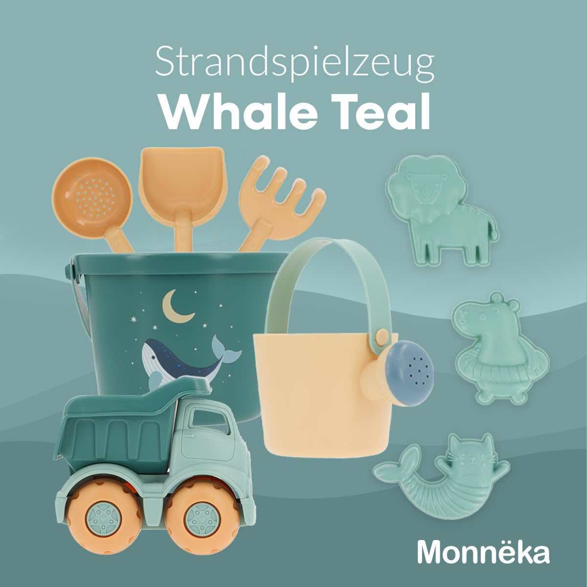 Strandspielzeug-Set, Whale Teal