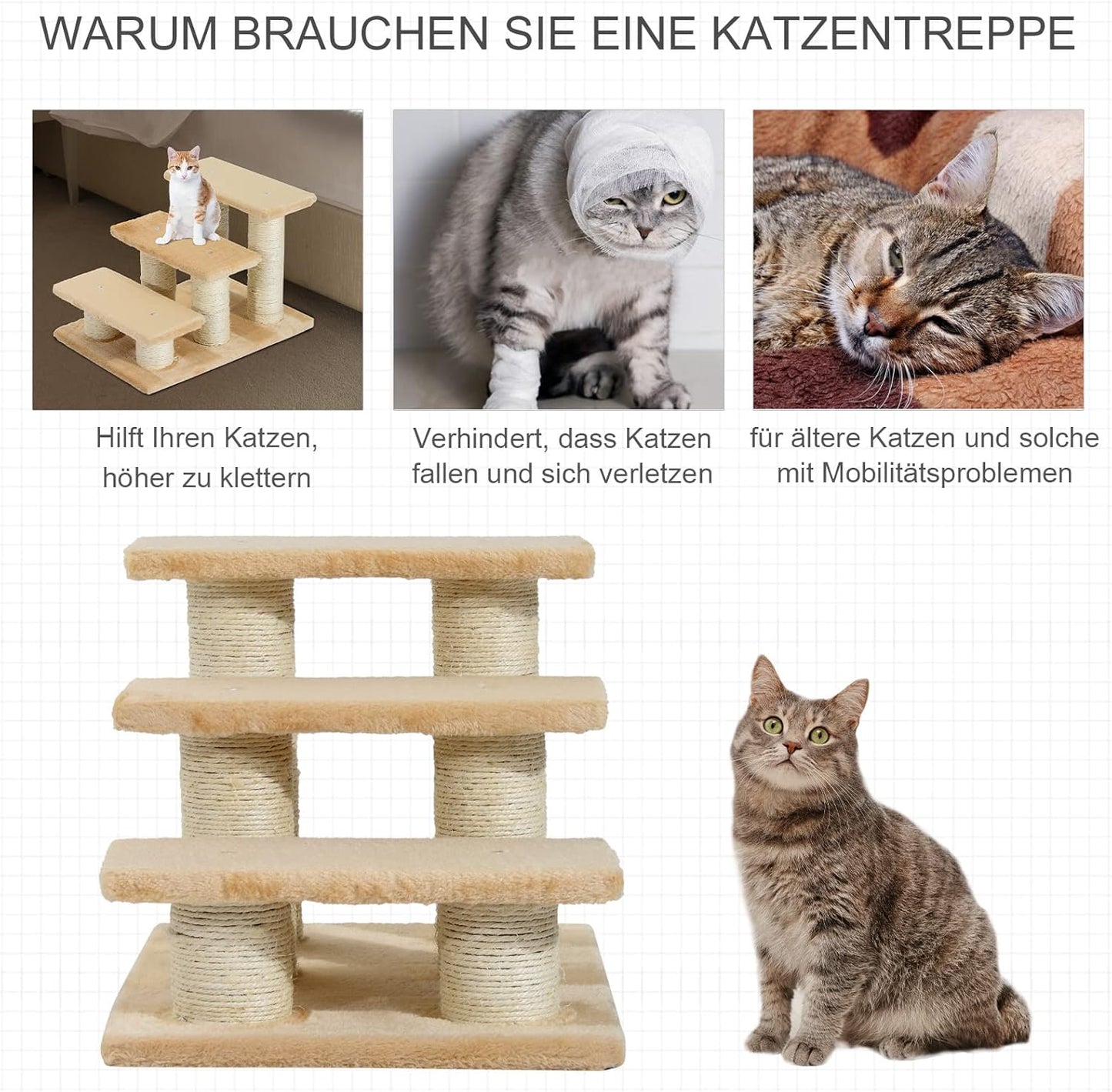 Katzentreppe mit 3 Stufen