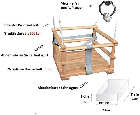 Babyschaukel 3in1, Grau
