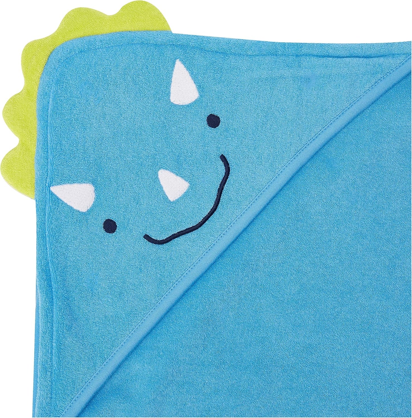 8-teiliges Baby Handtuch- und Waschlappen-Set mit Kapuze und Haifisch- & Dino-Motiv, Einheitsgröße Haifisch