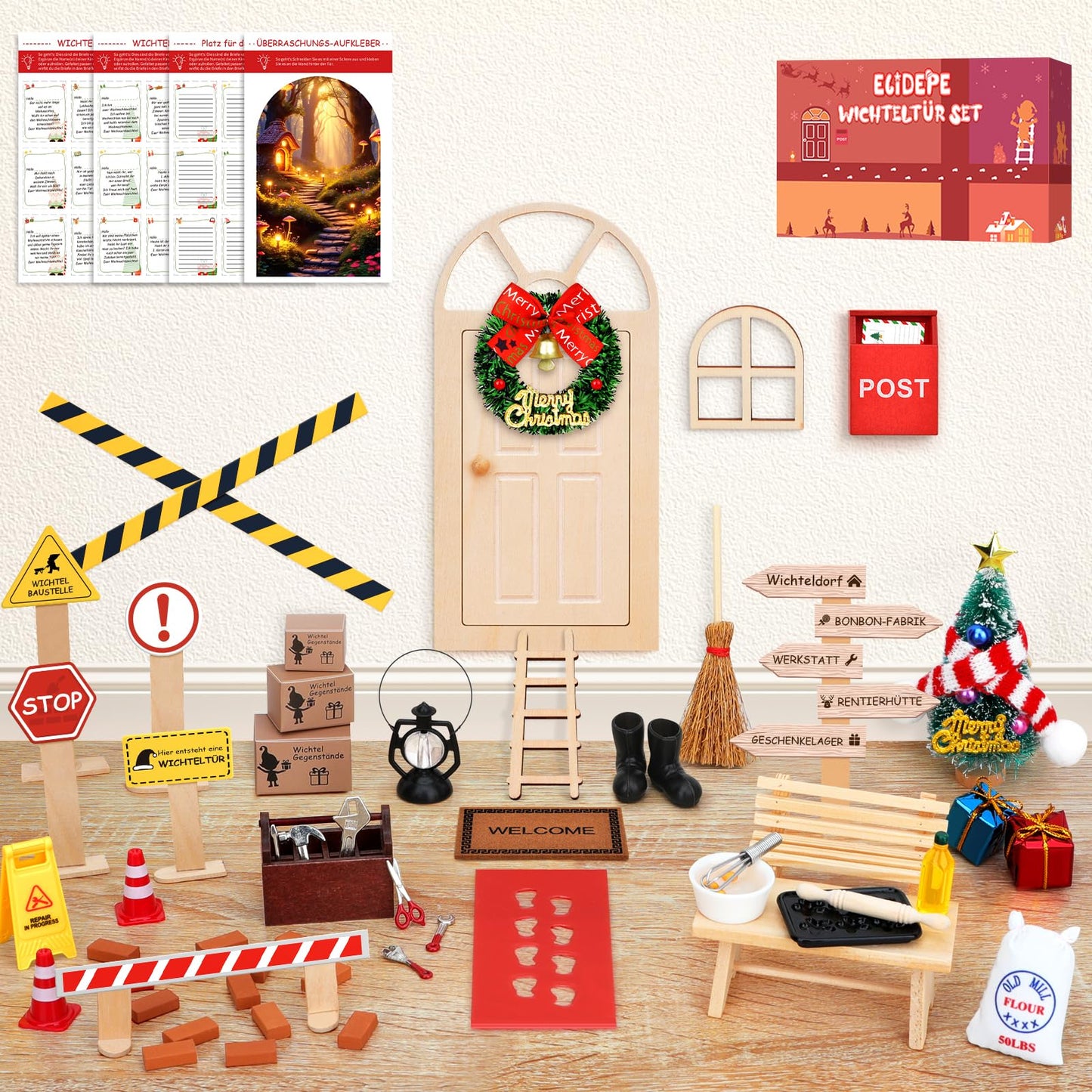 Wichtel Zubehör-Set Weihnachten (43 Teile), A-Stil