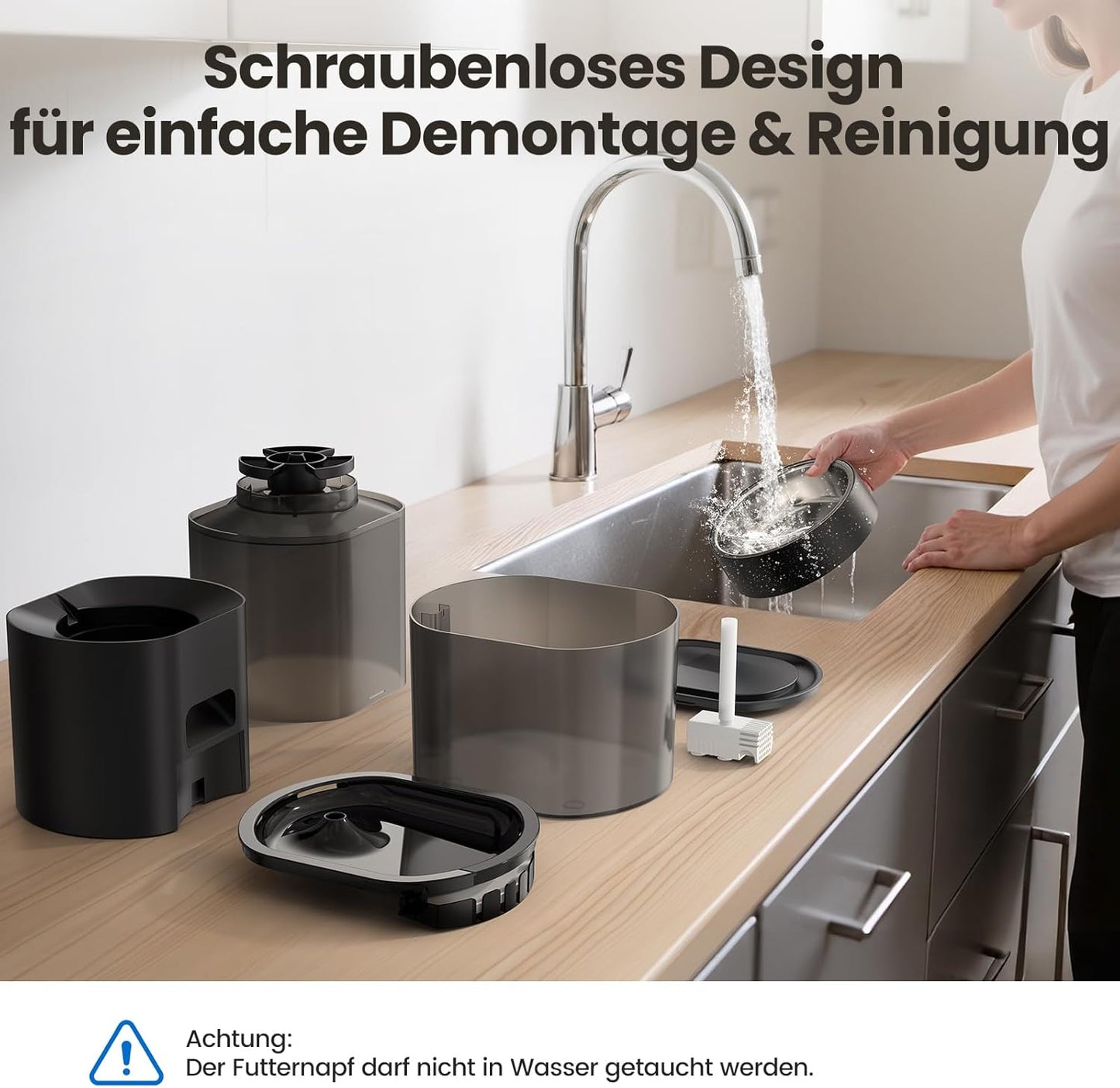 Automatischer Katzenfutterspender mit Katzenbrunnen