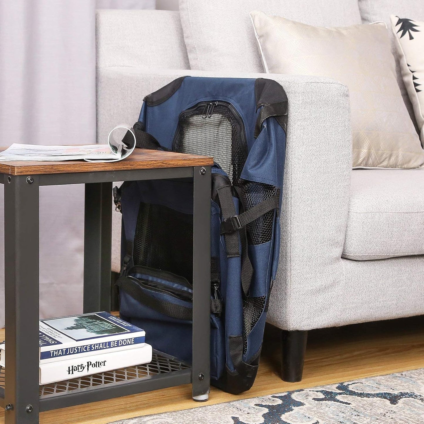 Faltbare Hundetransportbox (Grösse L), L 70 x B 52 x H 52 cm, Dunkelblau