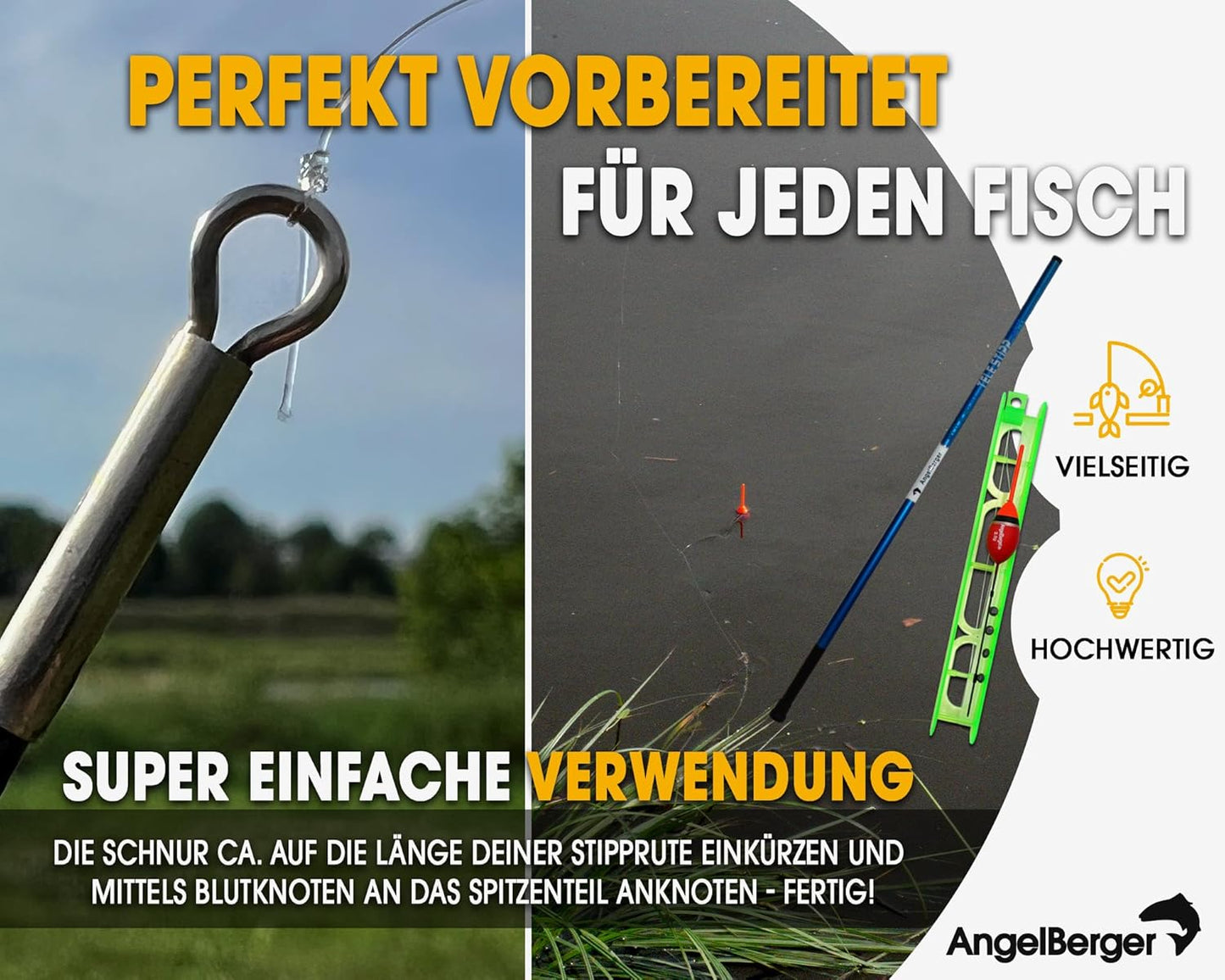 Stipprute Angel-Set für Kinder und Köderfische