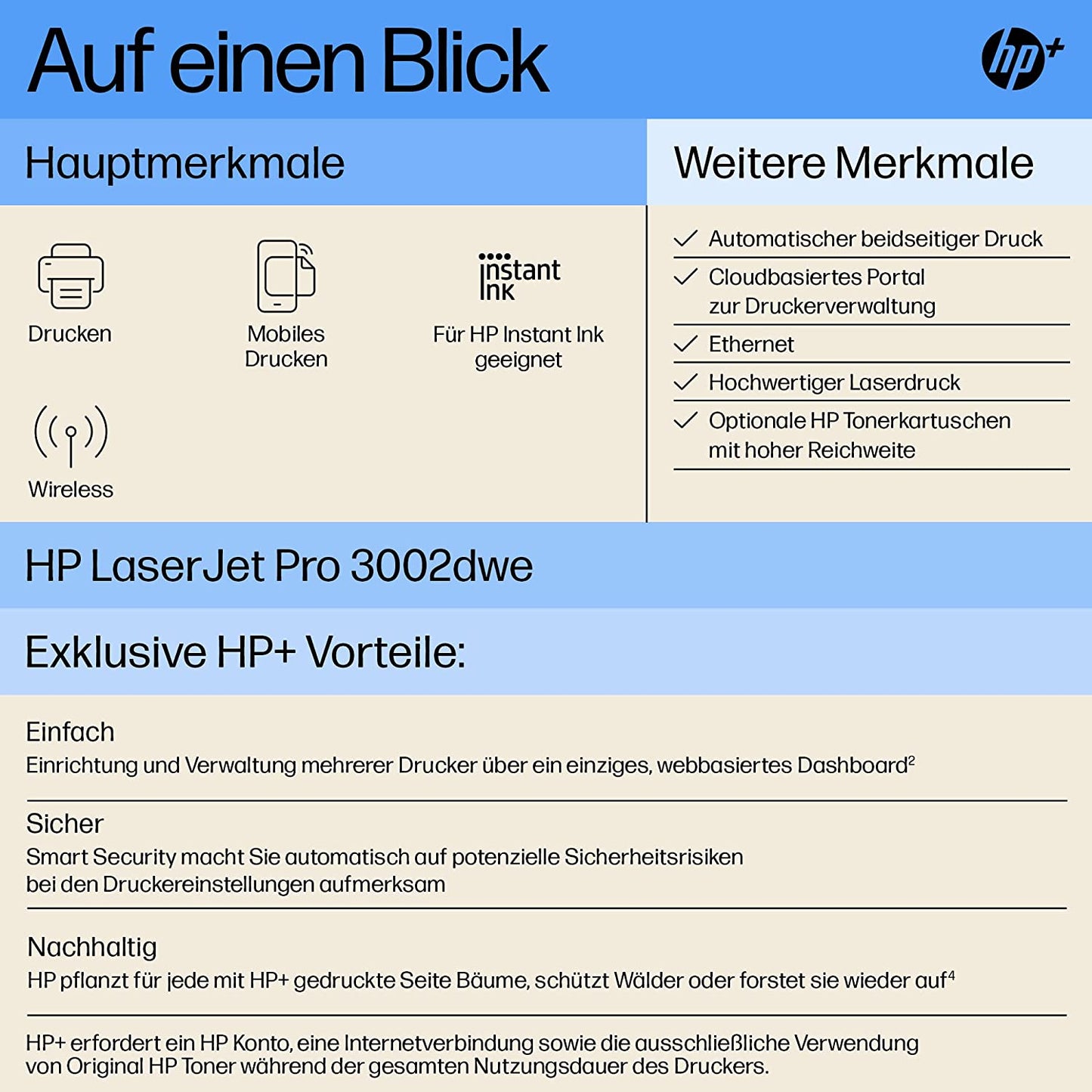 LaserJet Pro 3002dwe, Laserdrucker