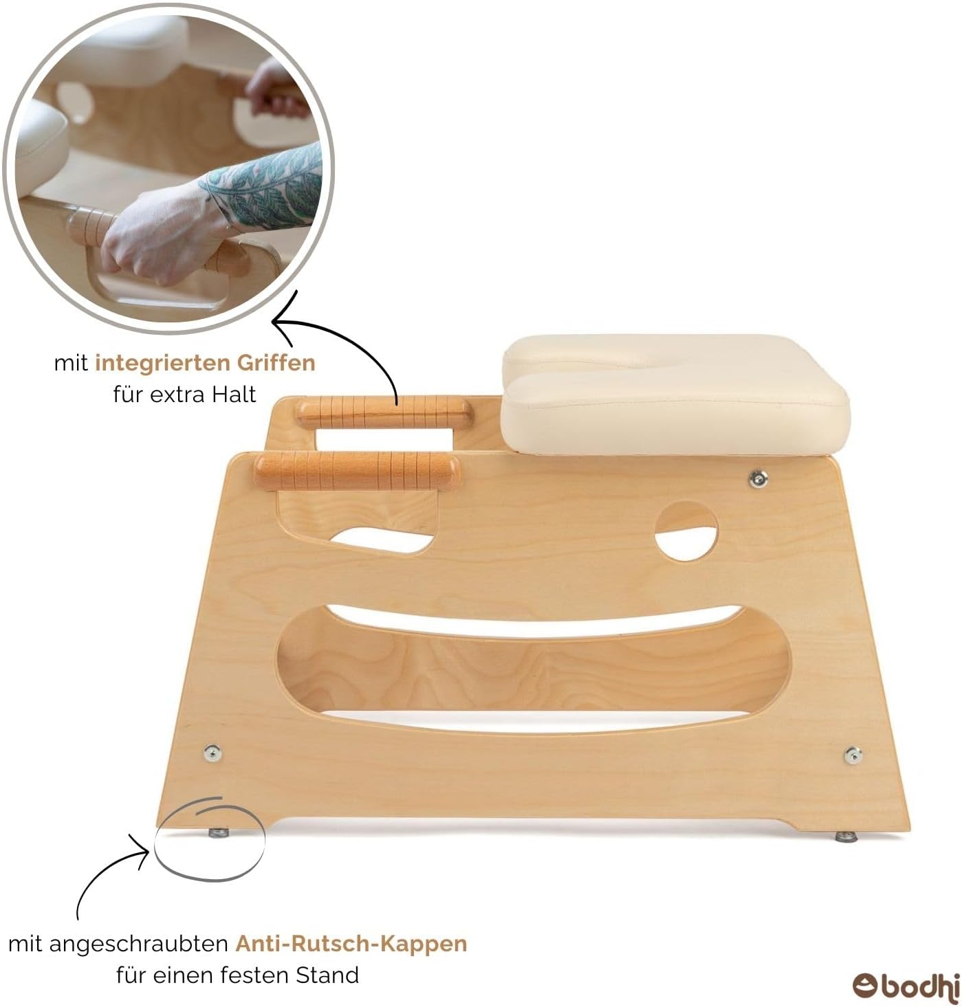 Kopfstandhocker, Beige