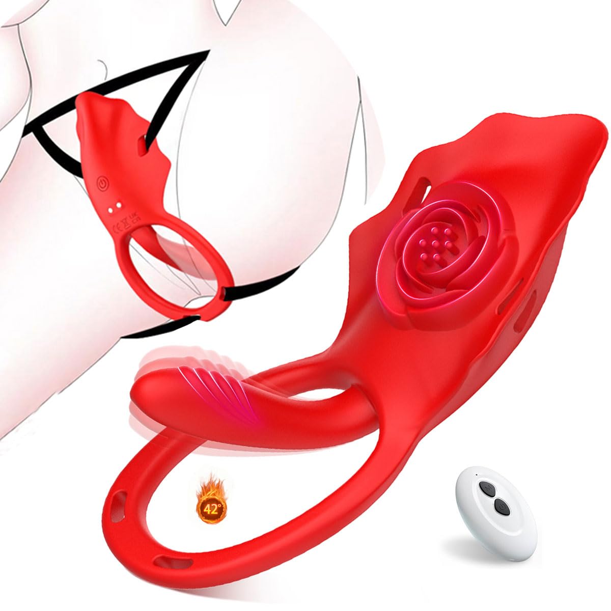 Strap on Vibrator mit Fernbedienung & Heizfunktion