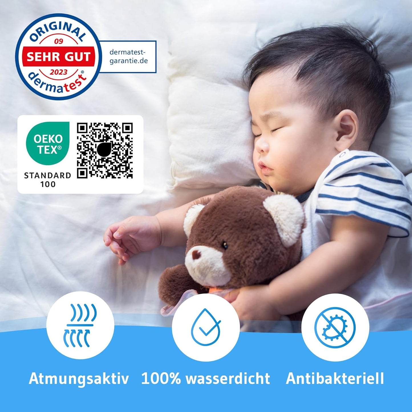Wasserdichter Matratzenschoner 120x220 cm, 120x220 cm