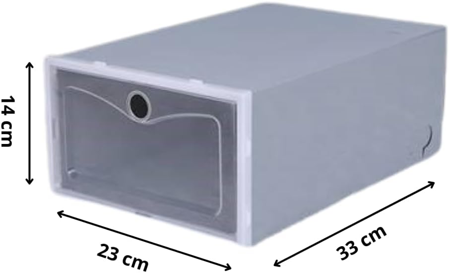 Stapelbares Schuhboxen-Set, Grau