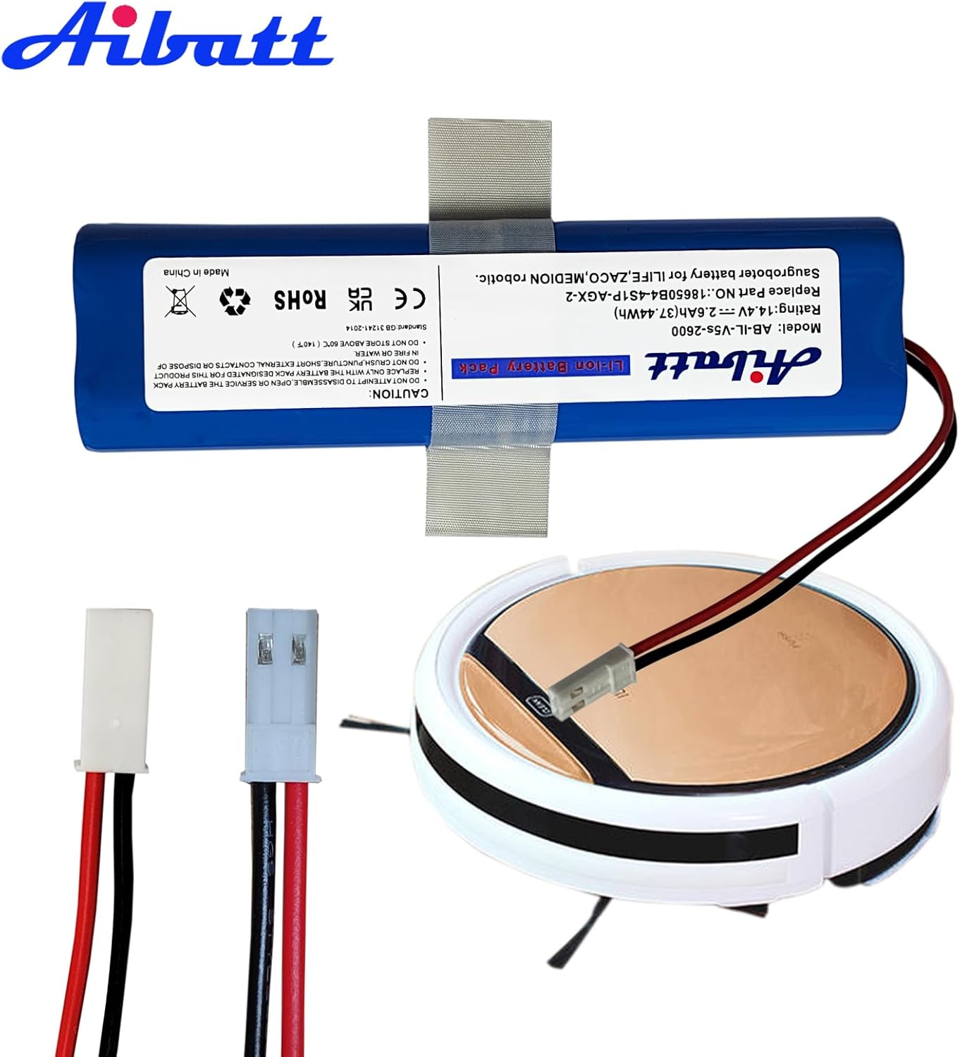 Ersatzakku für iLife Staubsaugerroboter (2600mAh)