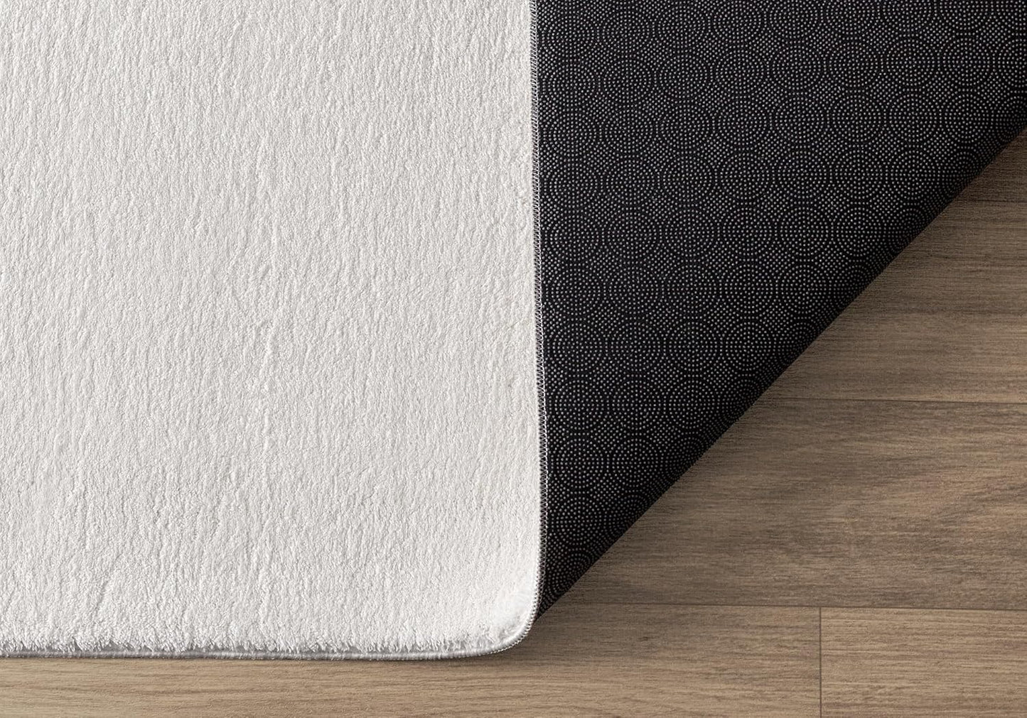 Relax Badezimmerteppich, rutschfest, flauschig und waschbar, 120 cm Rund Creme