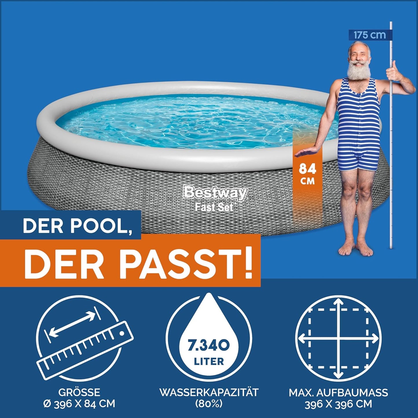 Fast Set Pool-Set mit Filterpumpe